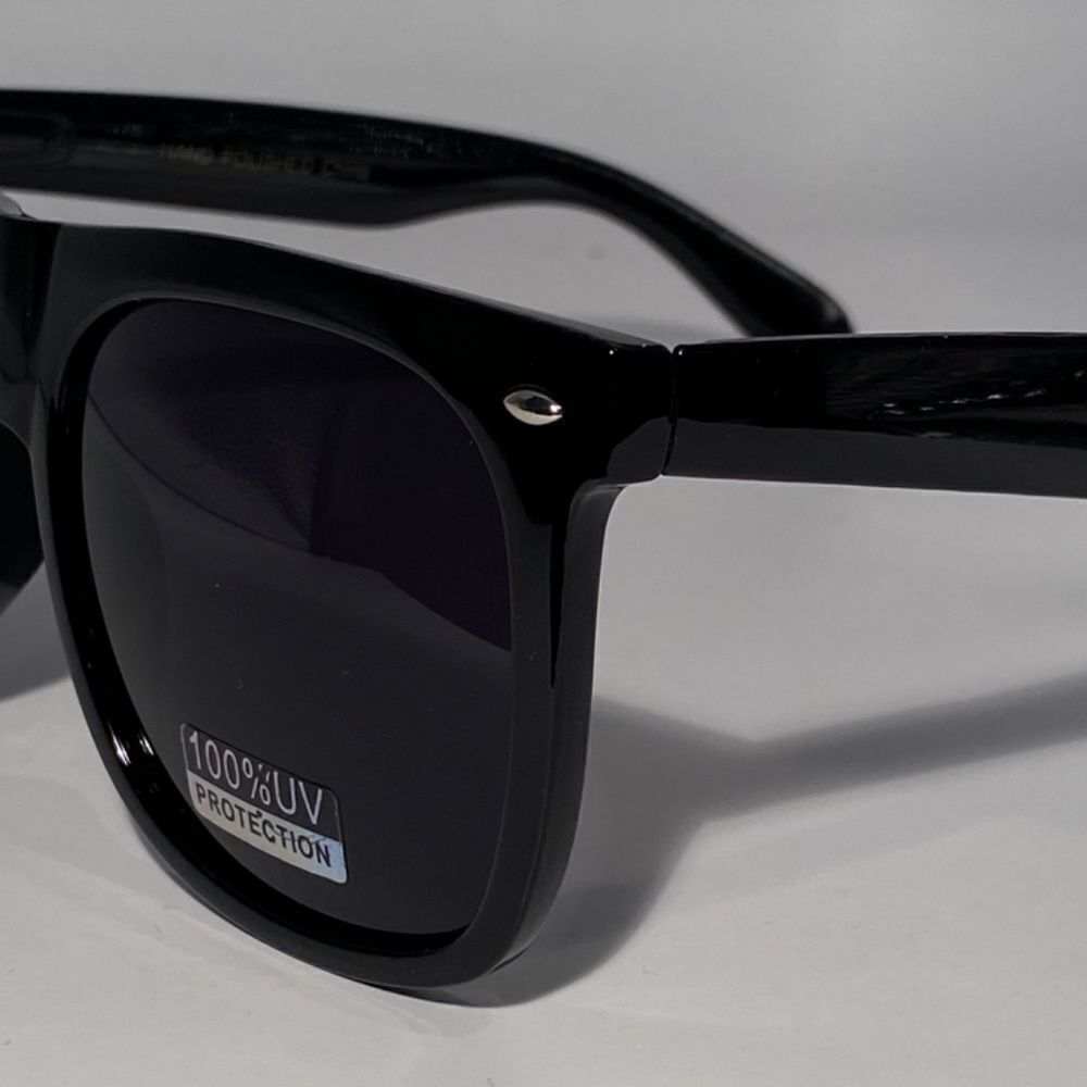 0540 Black Square Oversize Dramatic Sunglasses 10… - image 7